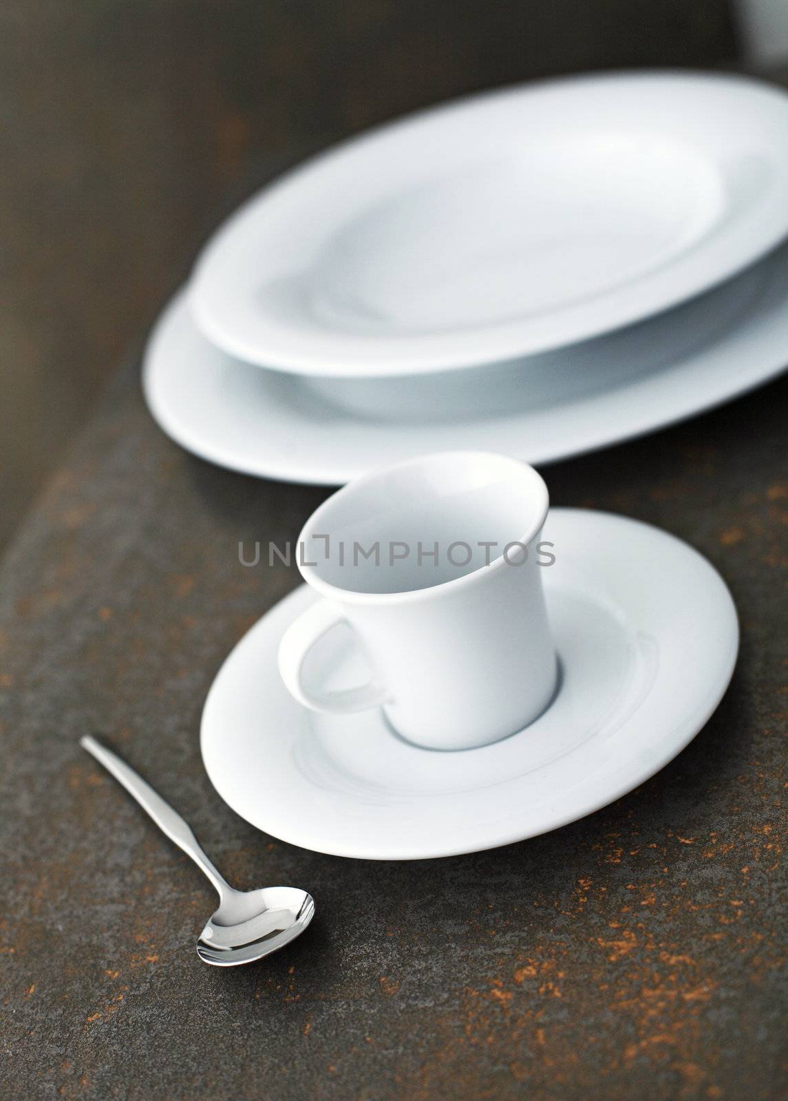 Elegant close up of a restaurant table,soft focus