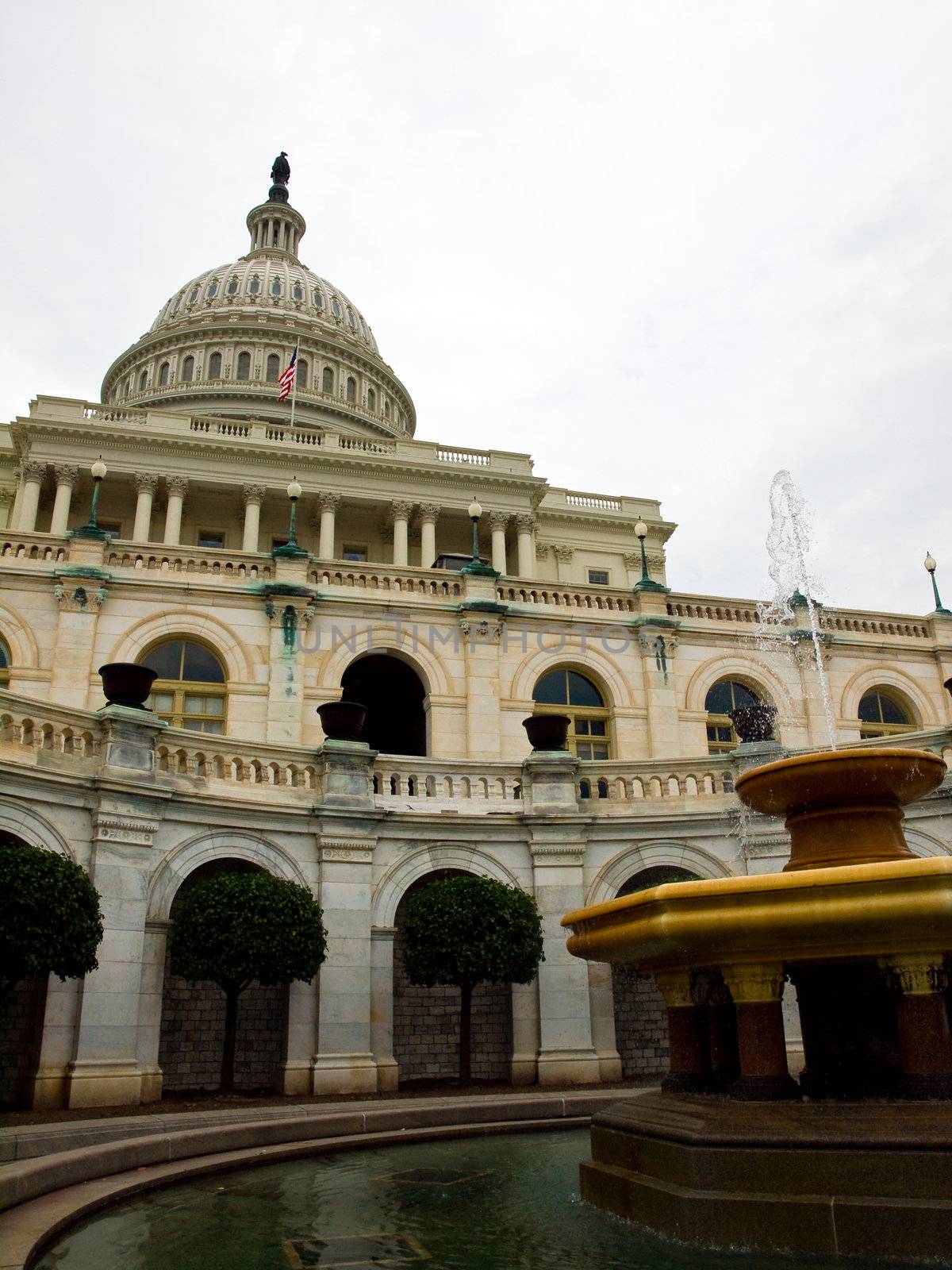 United States Capitol Building and Fountain in Washington DC