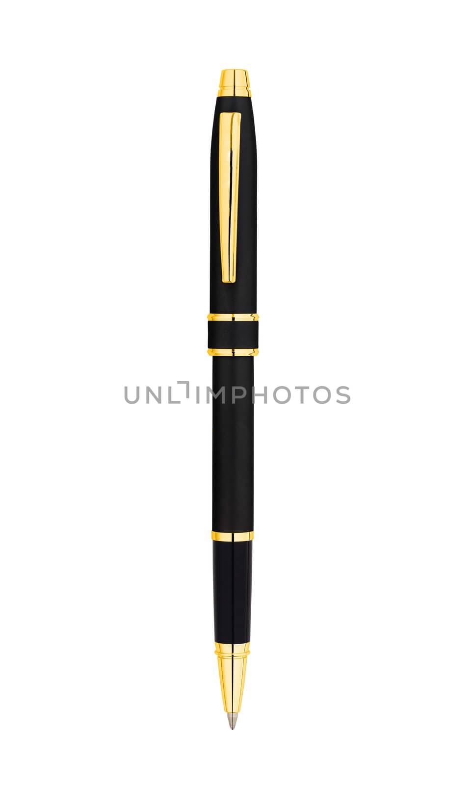 Black Ballpoint Pen Isolated On White background