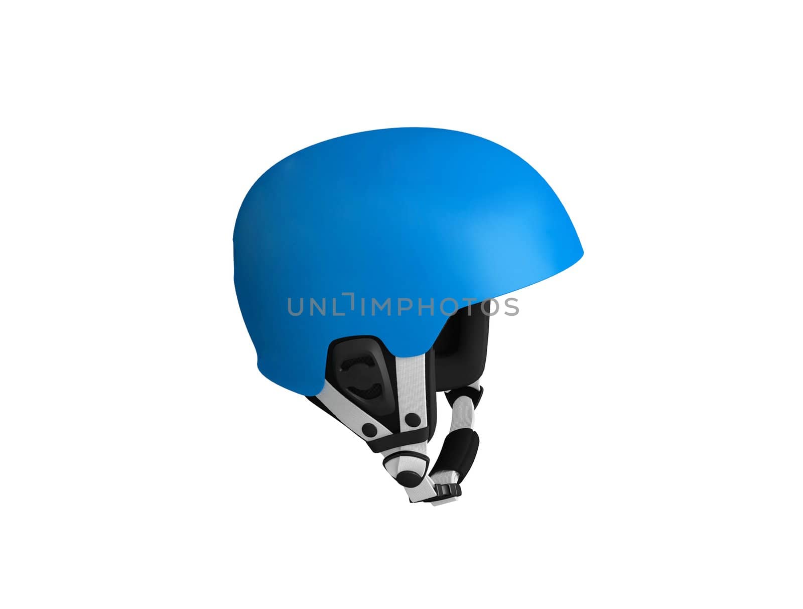 blue bicycle helmet isolated
