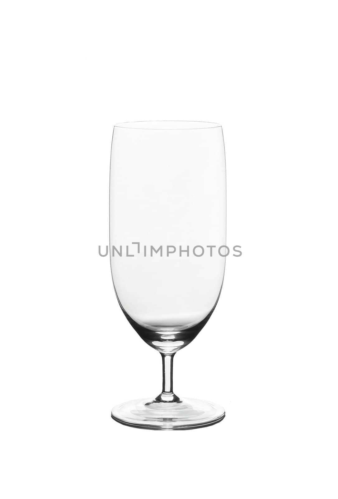 Empty wine glass, isolated on a white background