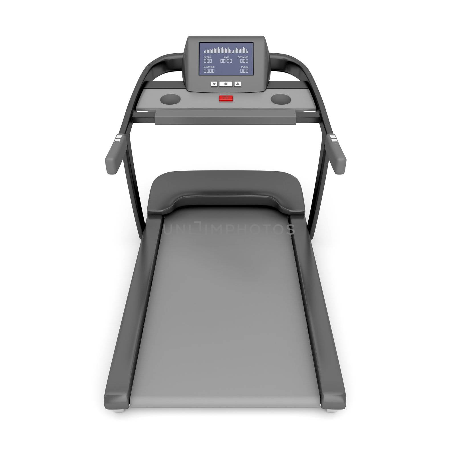 Treadmill machine on white by magraphics