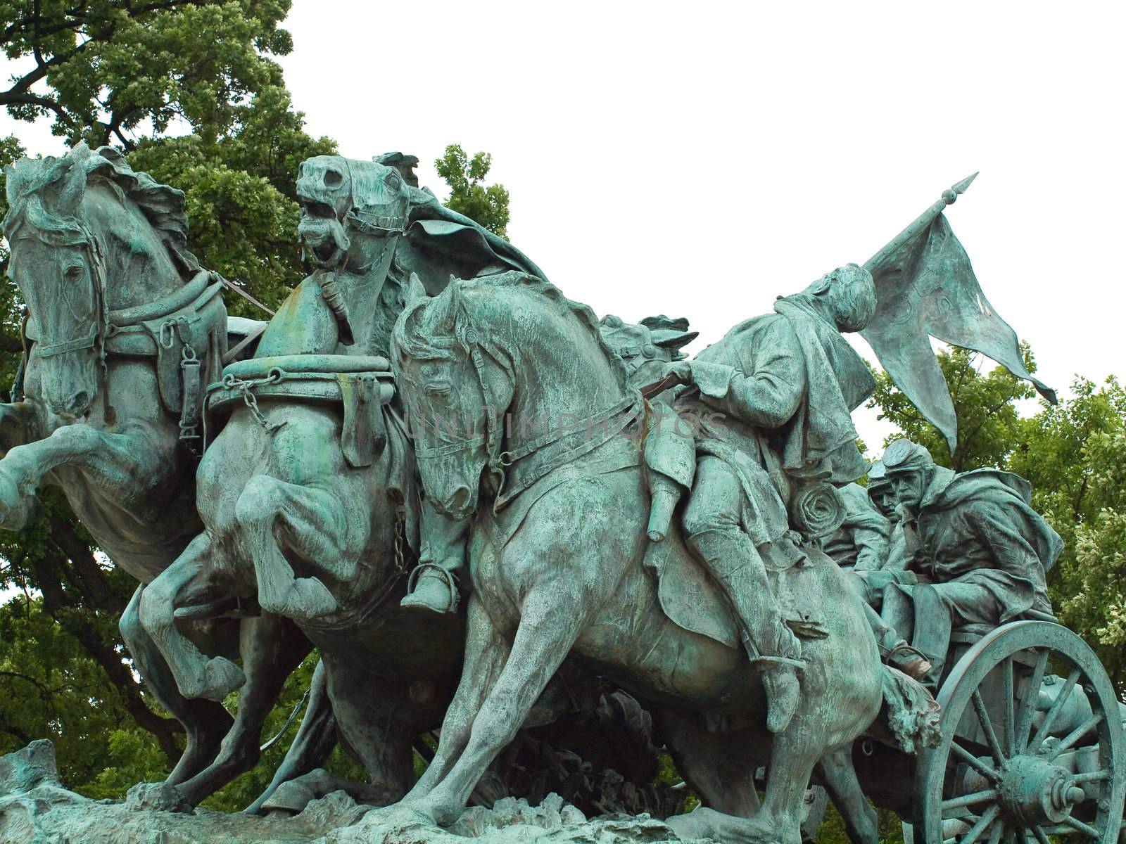 Civil War Memorial Statue at the U.S. Capitol Building in Washington DC