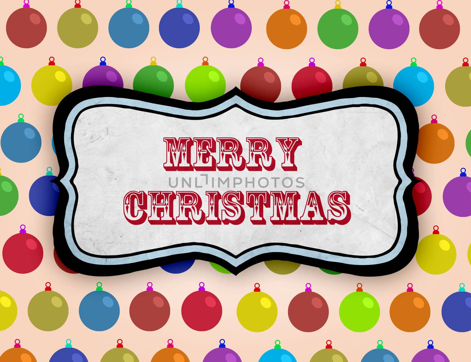 Merry Christmas text with equipment for christamss tree