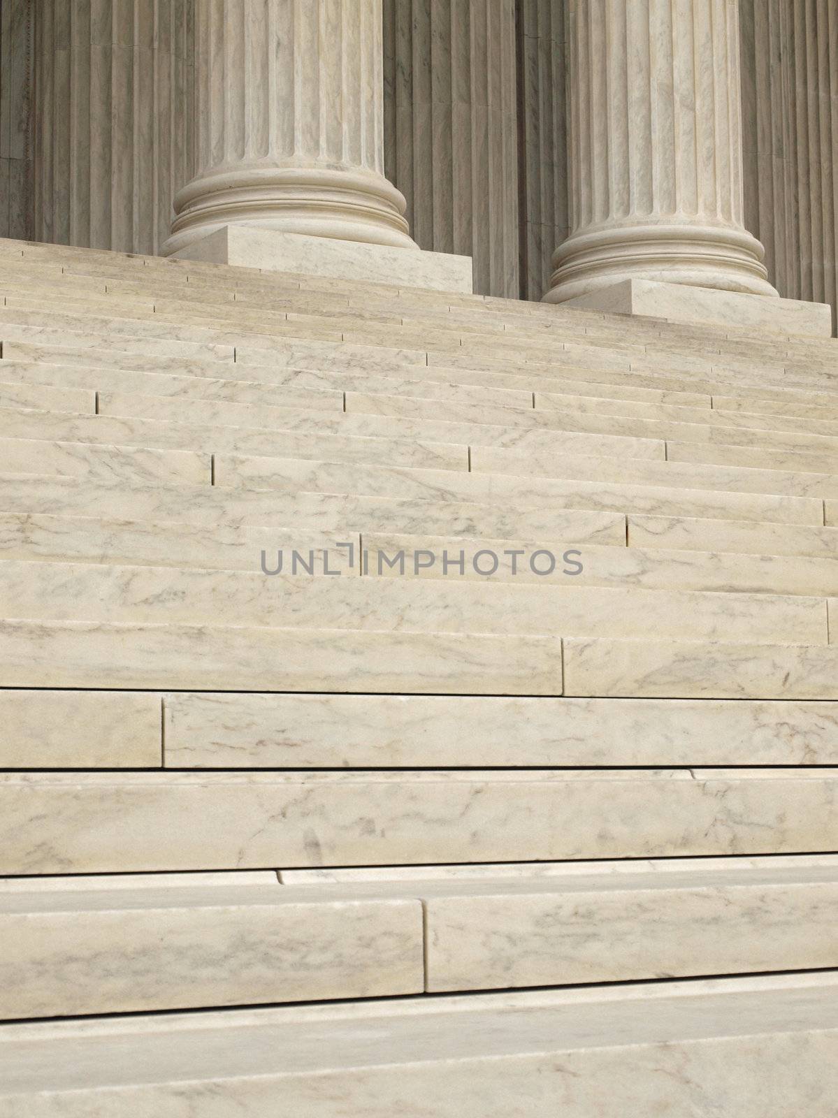 Steps and Columns at the Entrance of the United States Supreme Court in Washington DC