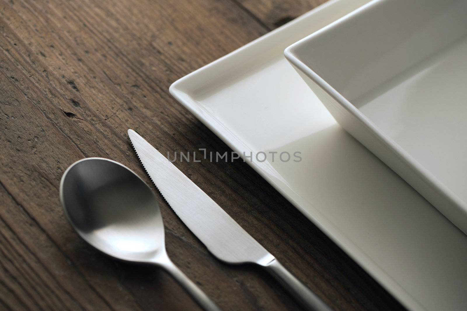 Close-up of silverware , on the dining table.