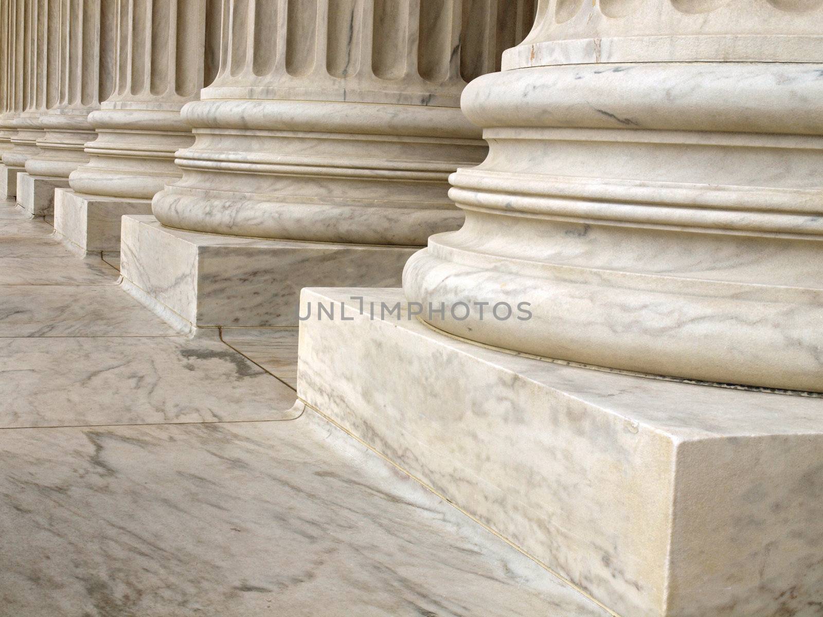 Columns at the United States Supreme Court in Washington DC