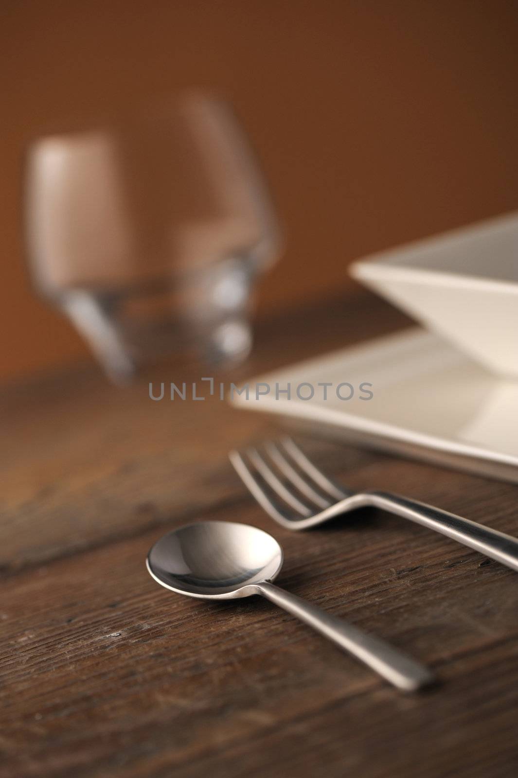 Close-up of silverware , on the dining table.