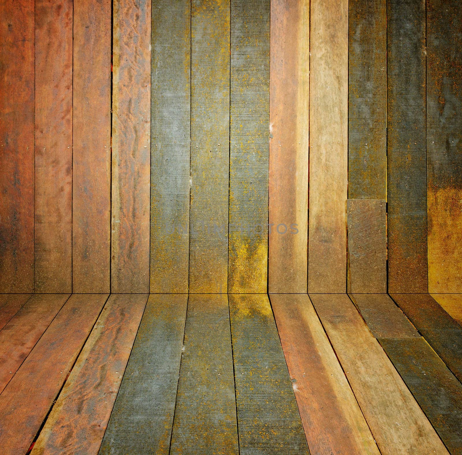 old, grunge wooden wall used as background