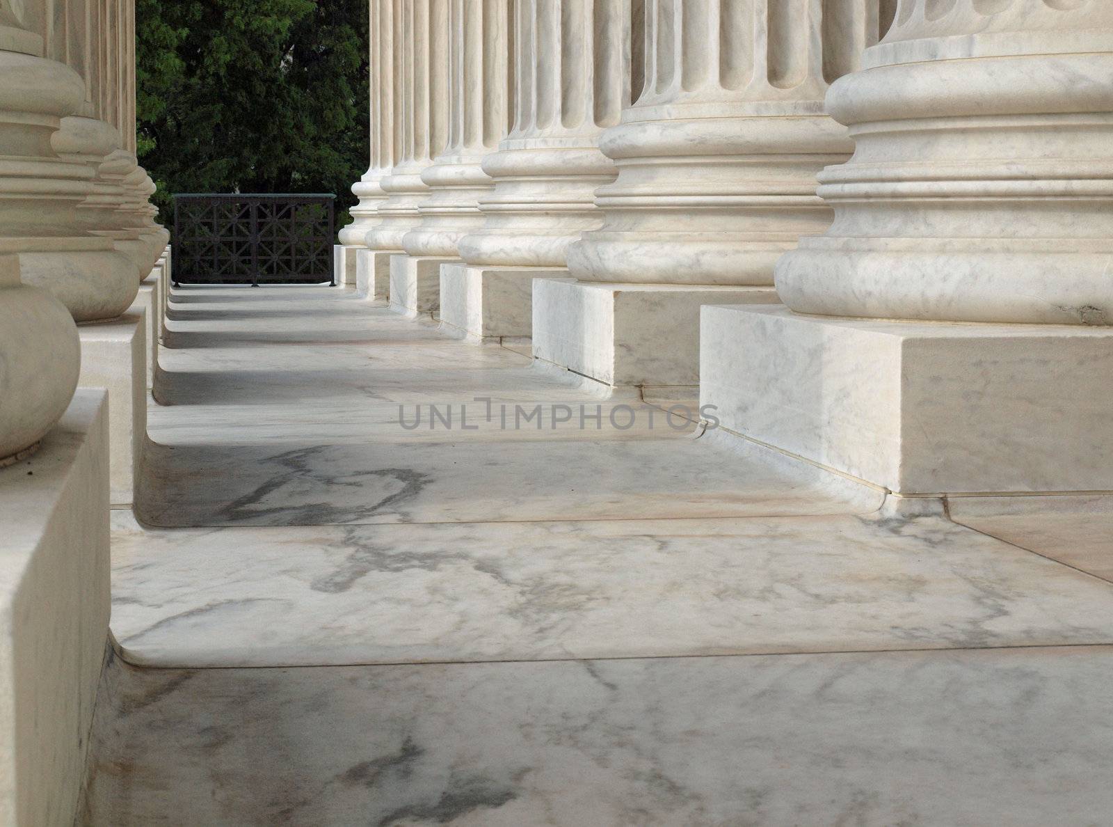 Columns at the United States Supreme Court in Washington DC