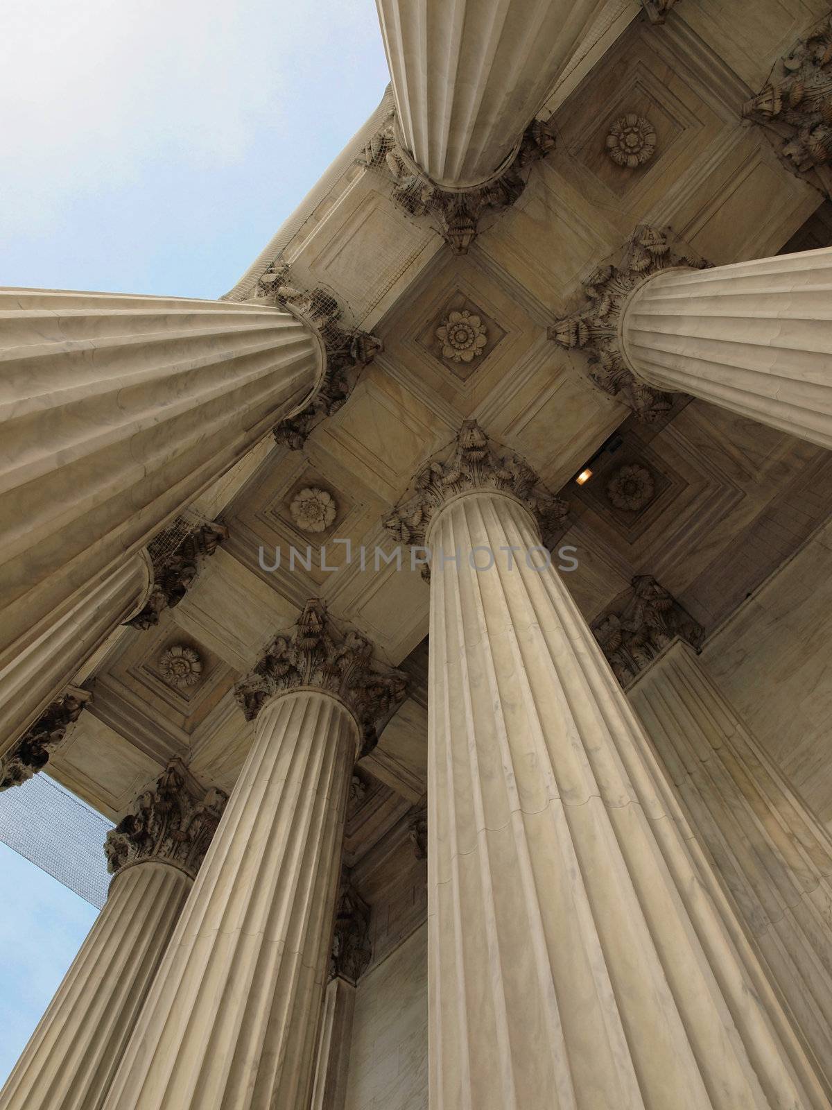 Columns at the United States Supreme Court in Washington DC