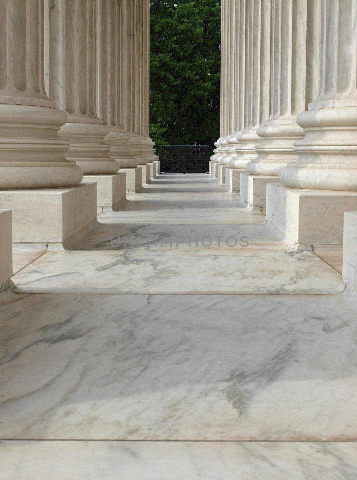 Columns at the United States Supreme Court in Washington DC