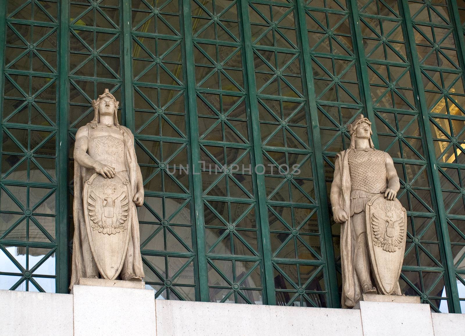 Union Station at Washington DC with Statues