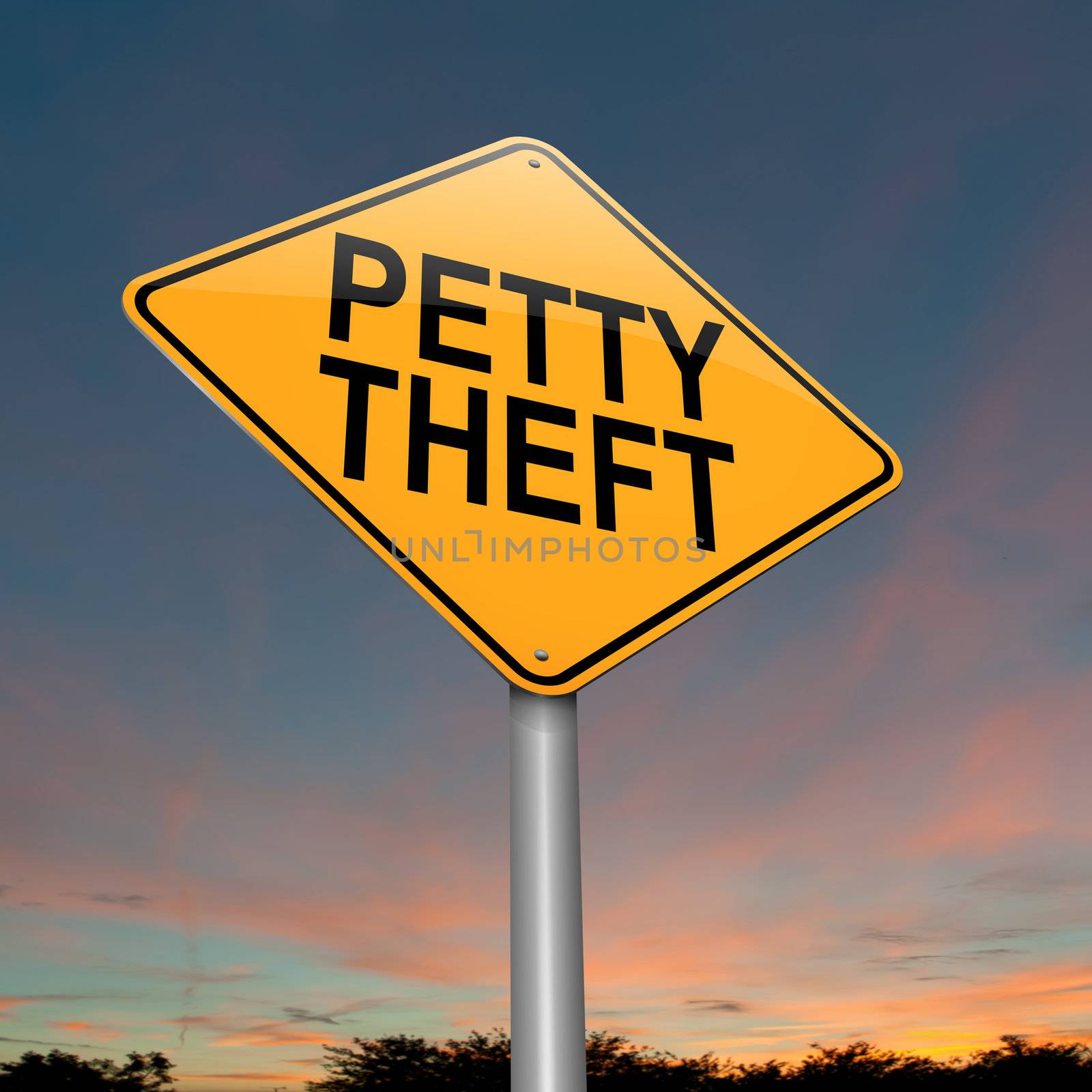 Petty theft sign. by 72soul