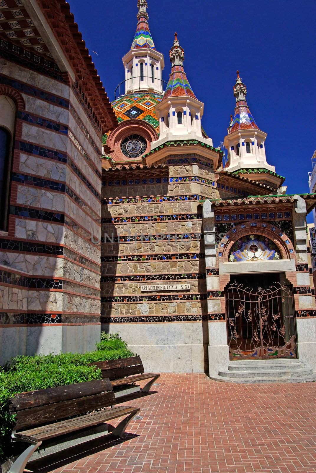 Parish Church of Sant Roma. Lloret de Mar, Costa Brava, Spain. by borodaev