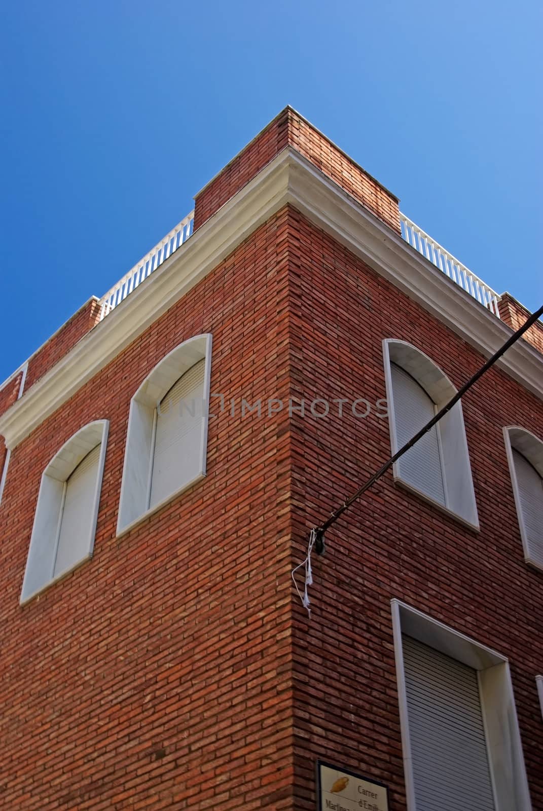 Typical residence building. Lloret de Mar, Costa Brava, Spain.