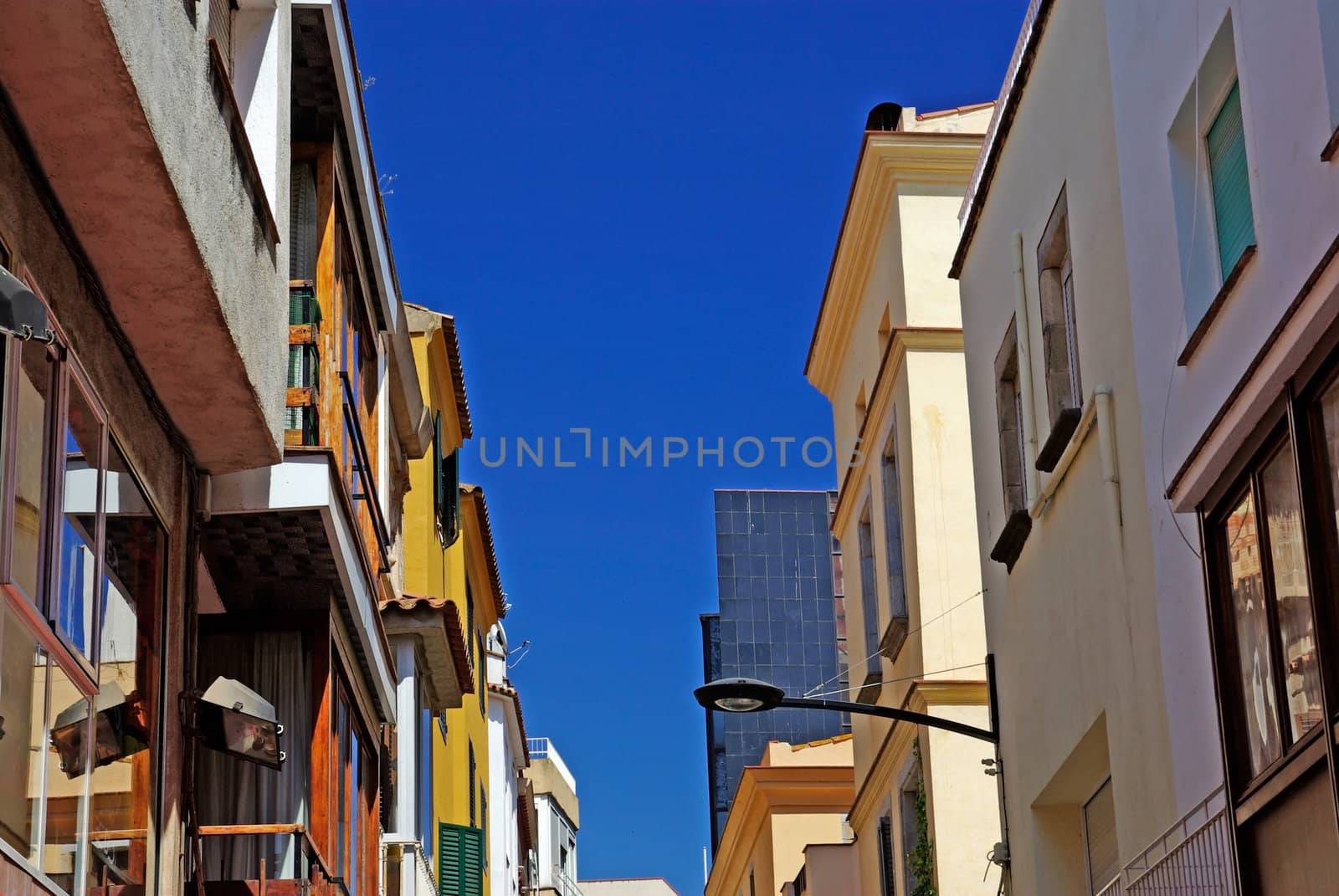 Typical cityscape of Lloret de Mar. Costa Brava, Spain.