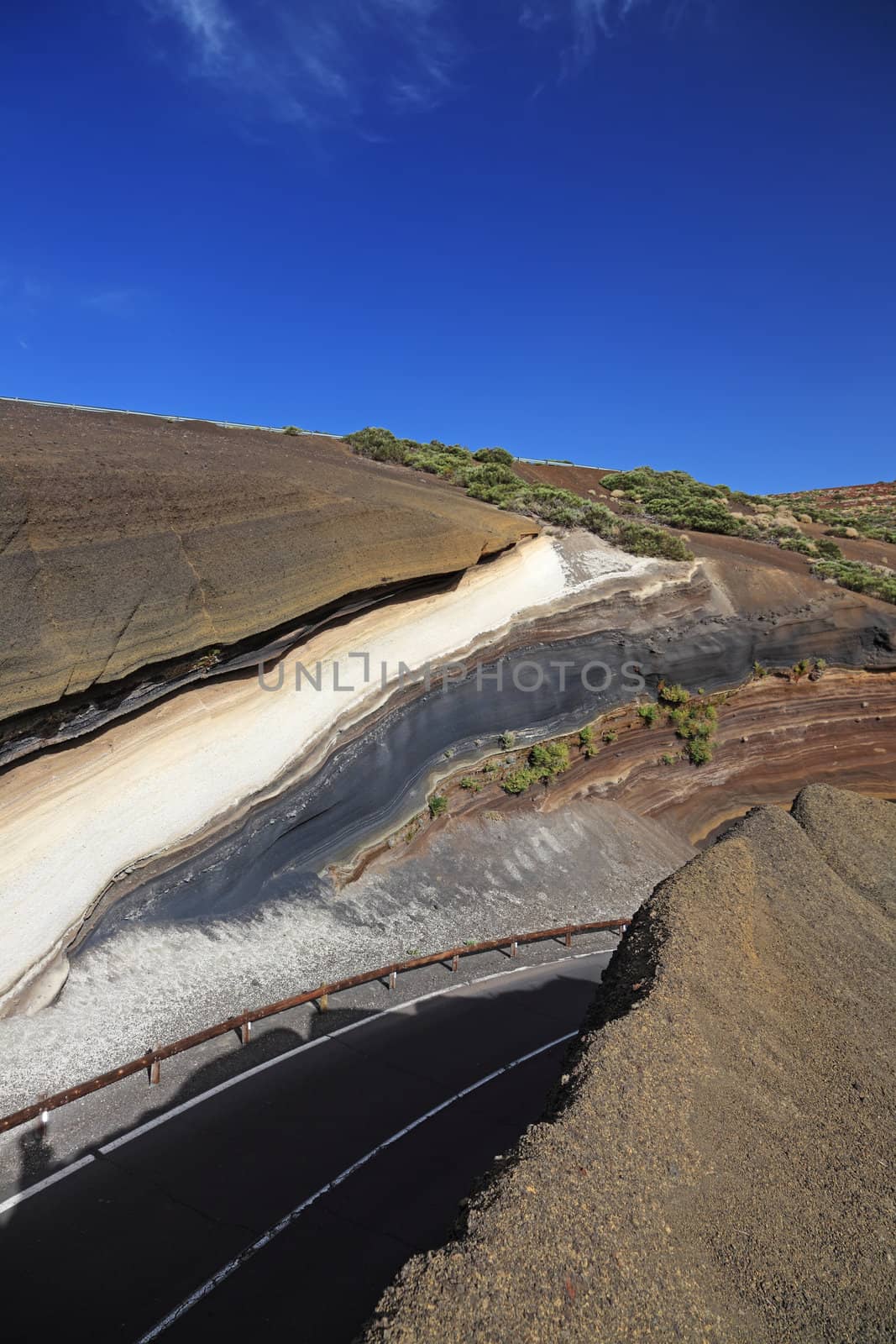 Road to Teide volcano. Canary Islands, Tenerife.