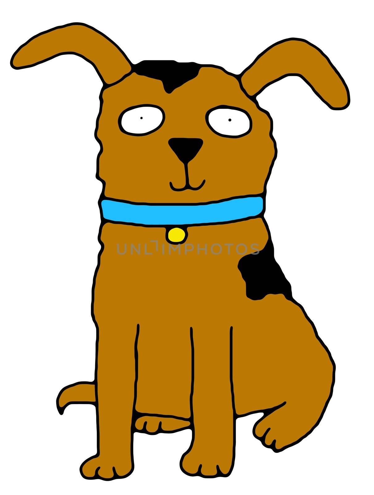 illustration of a cartoon dog