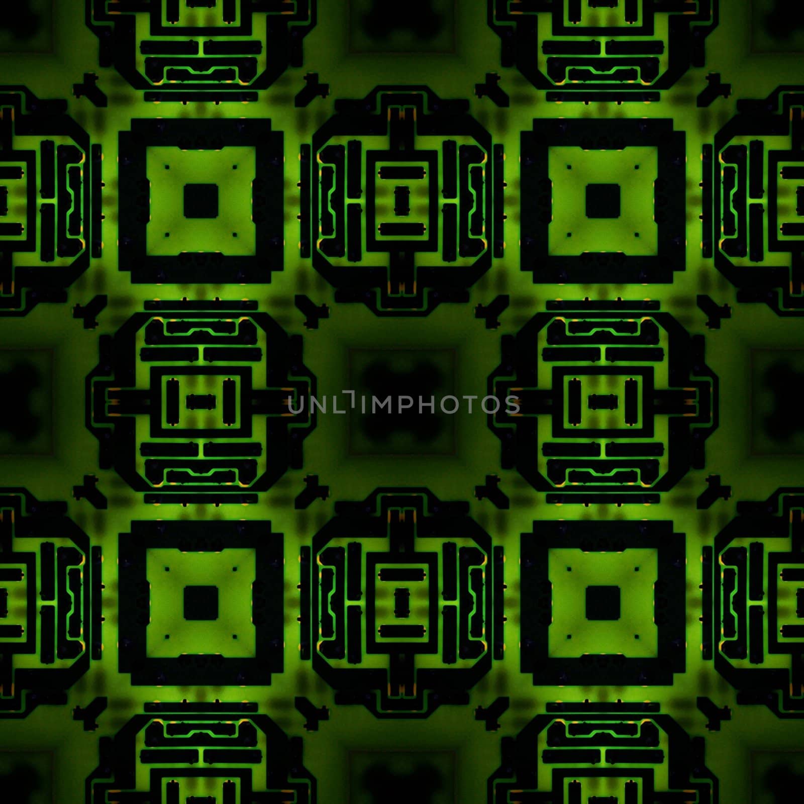 Seamless background made of illustrated Circuitry