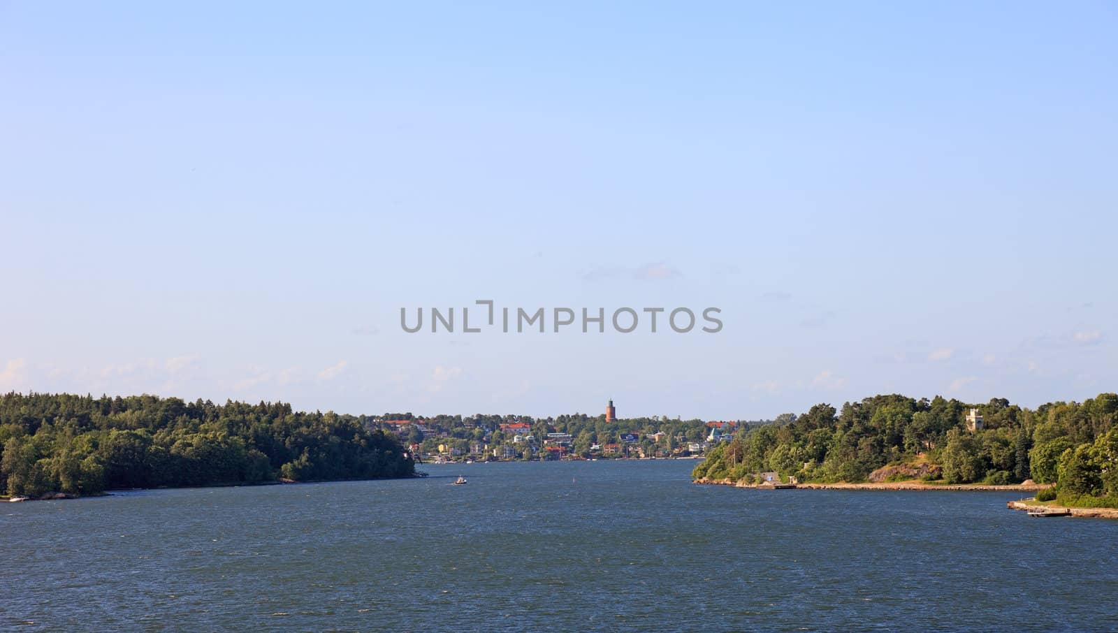 Baltic sea archipelago landscape in Sweden, Europe. by borodaev