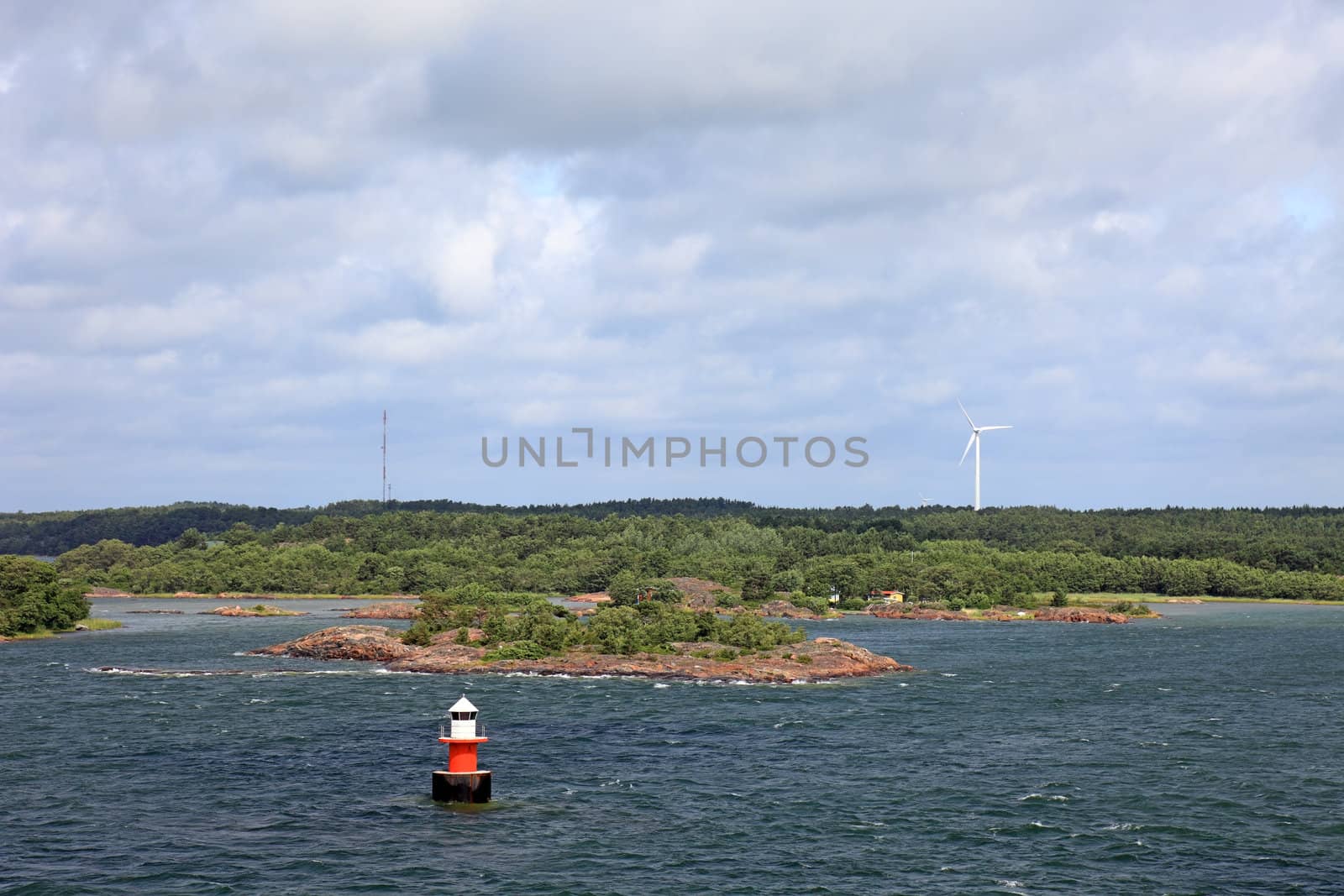 Baltic sea archipelago landscape in Sweden, Europe.