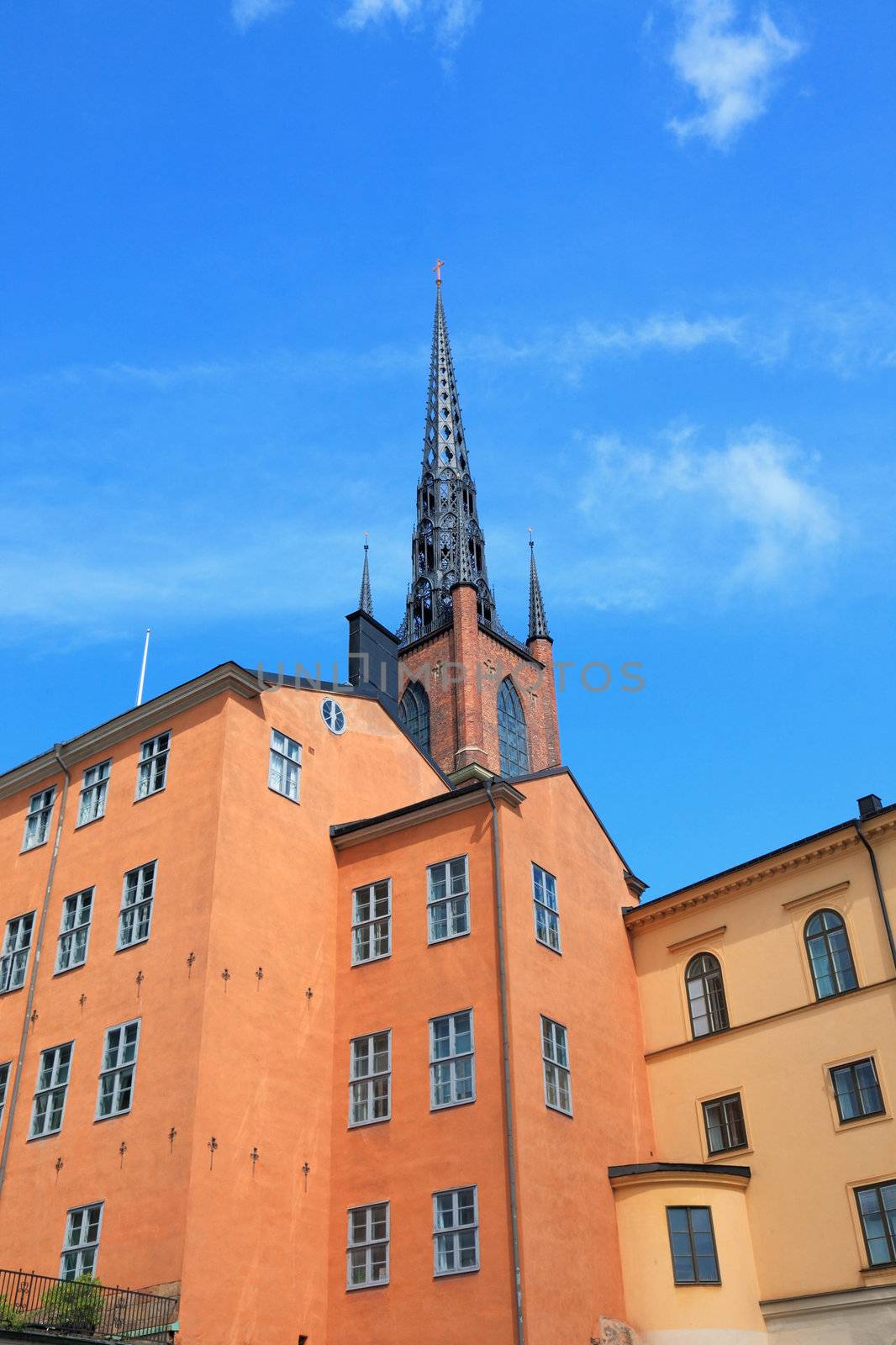 Architecture view of old central Stockholm, Sweden. by borodaev