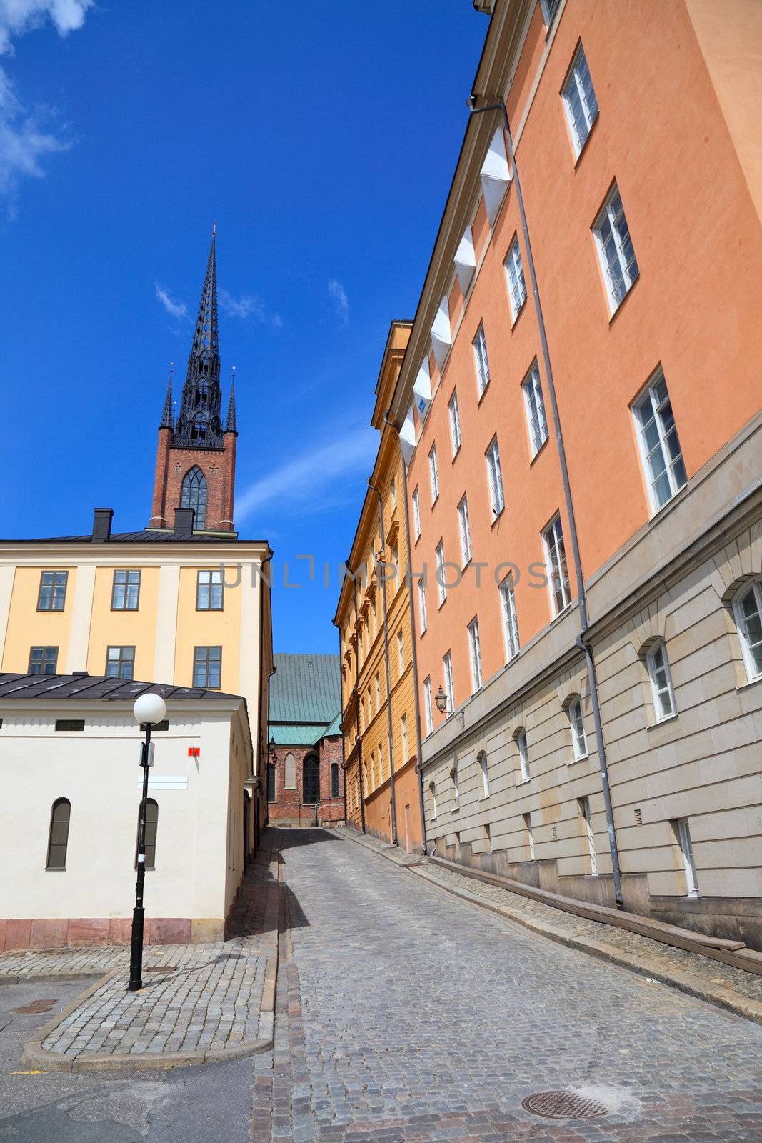 Architecture view of old central Stockholm.  Swefen, Scandinavia by borodaev