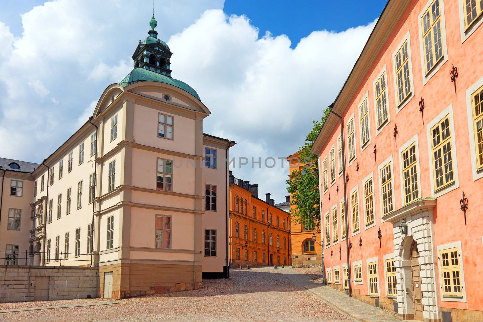 Cityscape of old central Stockholm, Sweden.