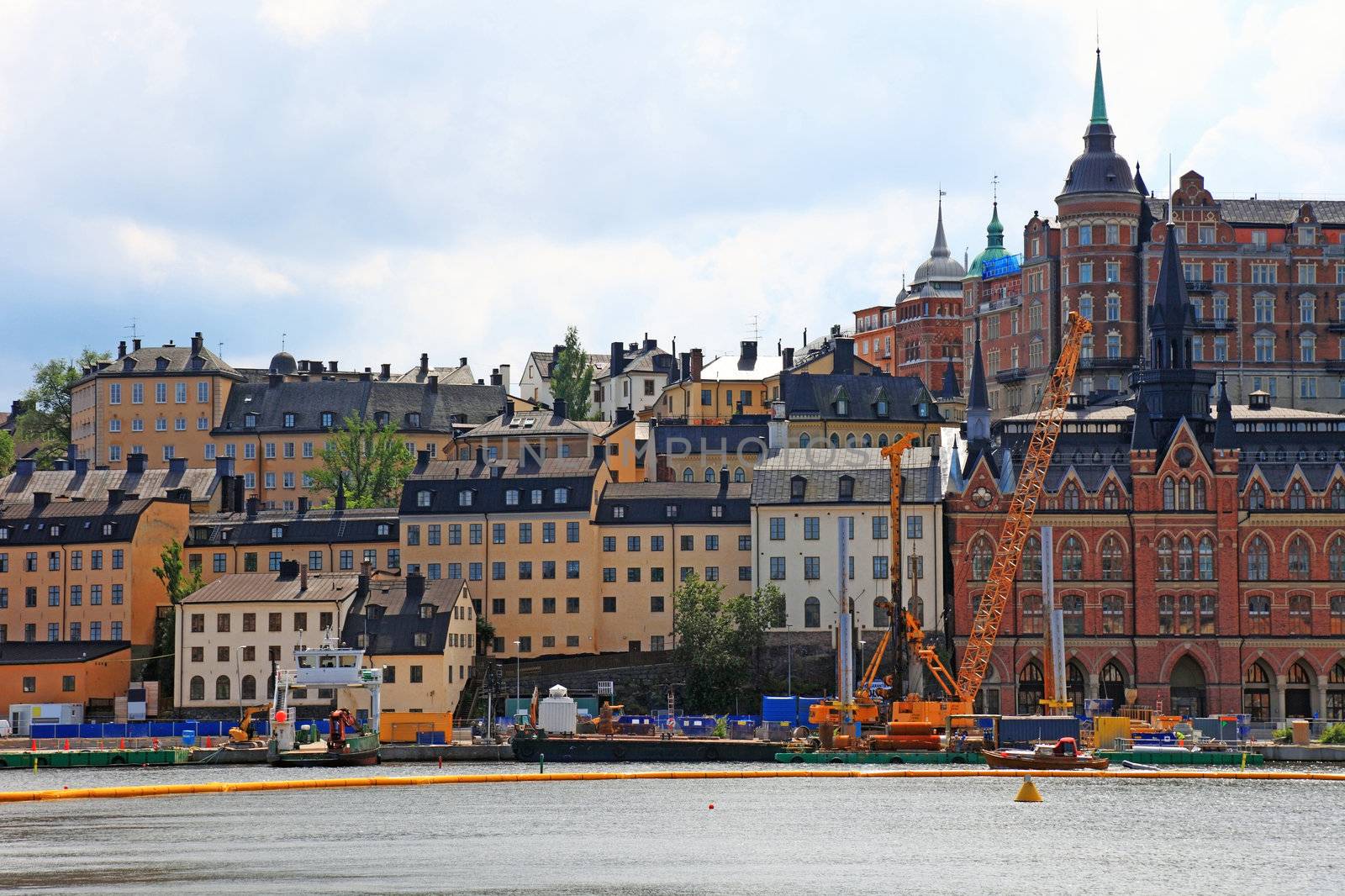 Cityscape view of Stockholm, Sweden. by borodaev