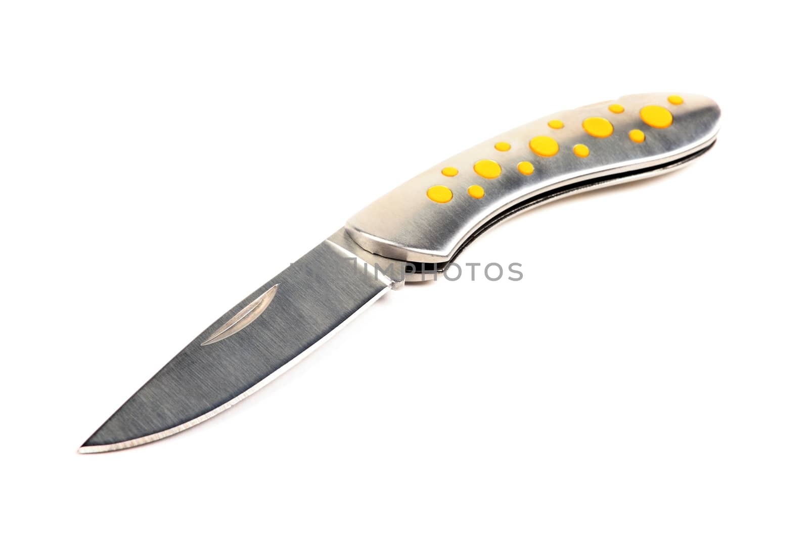 Pocket knife isolated on white background. by borodaev