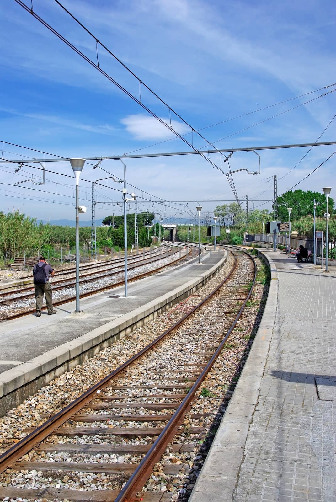 Rail way station in Blanes, Spain. by borodaev