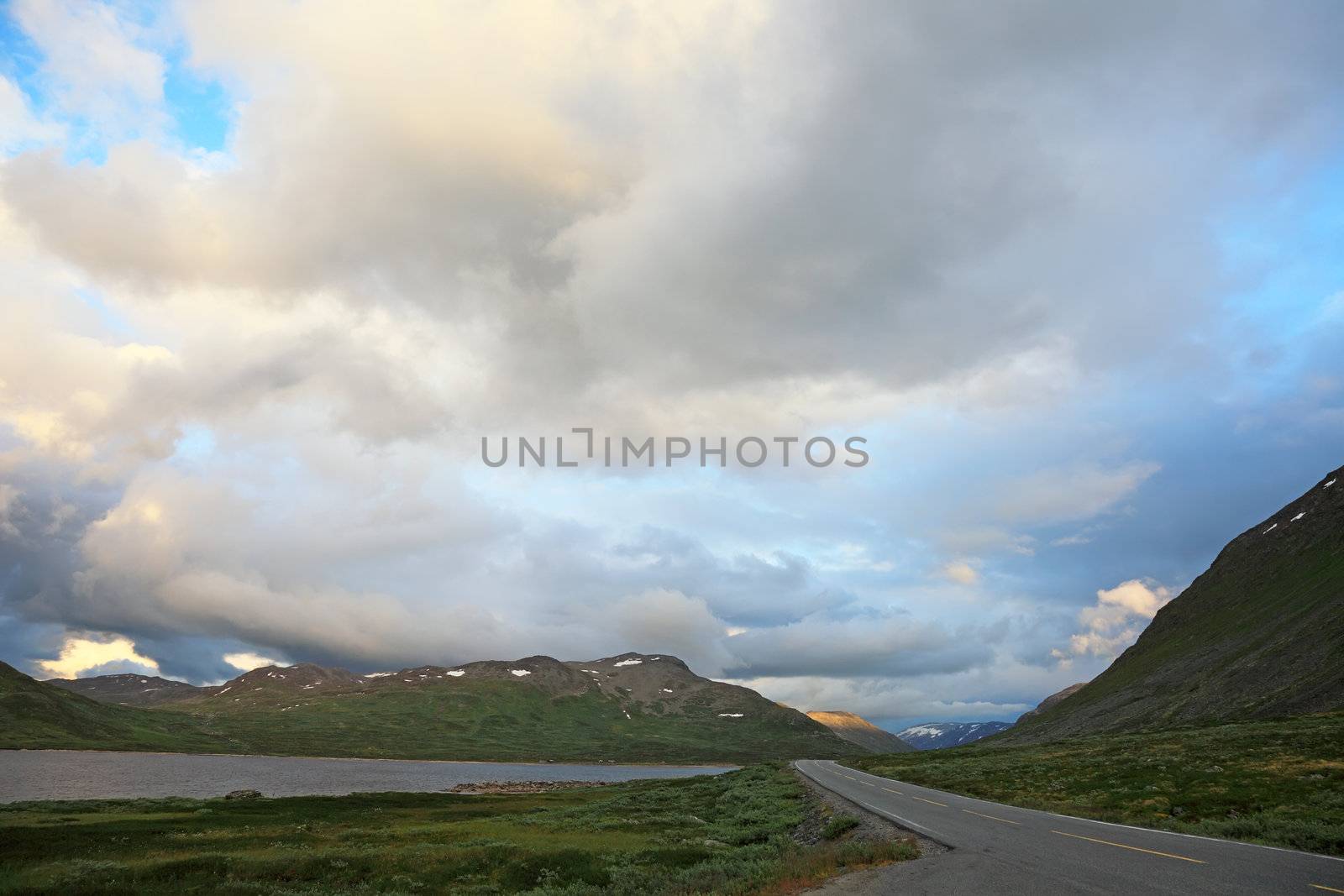 Road from Oslo to Bergen. Norway, scandinavian Europe. by borodaev