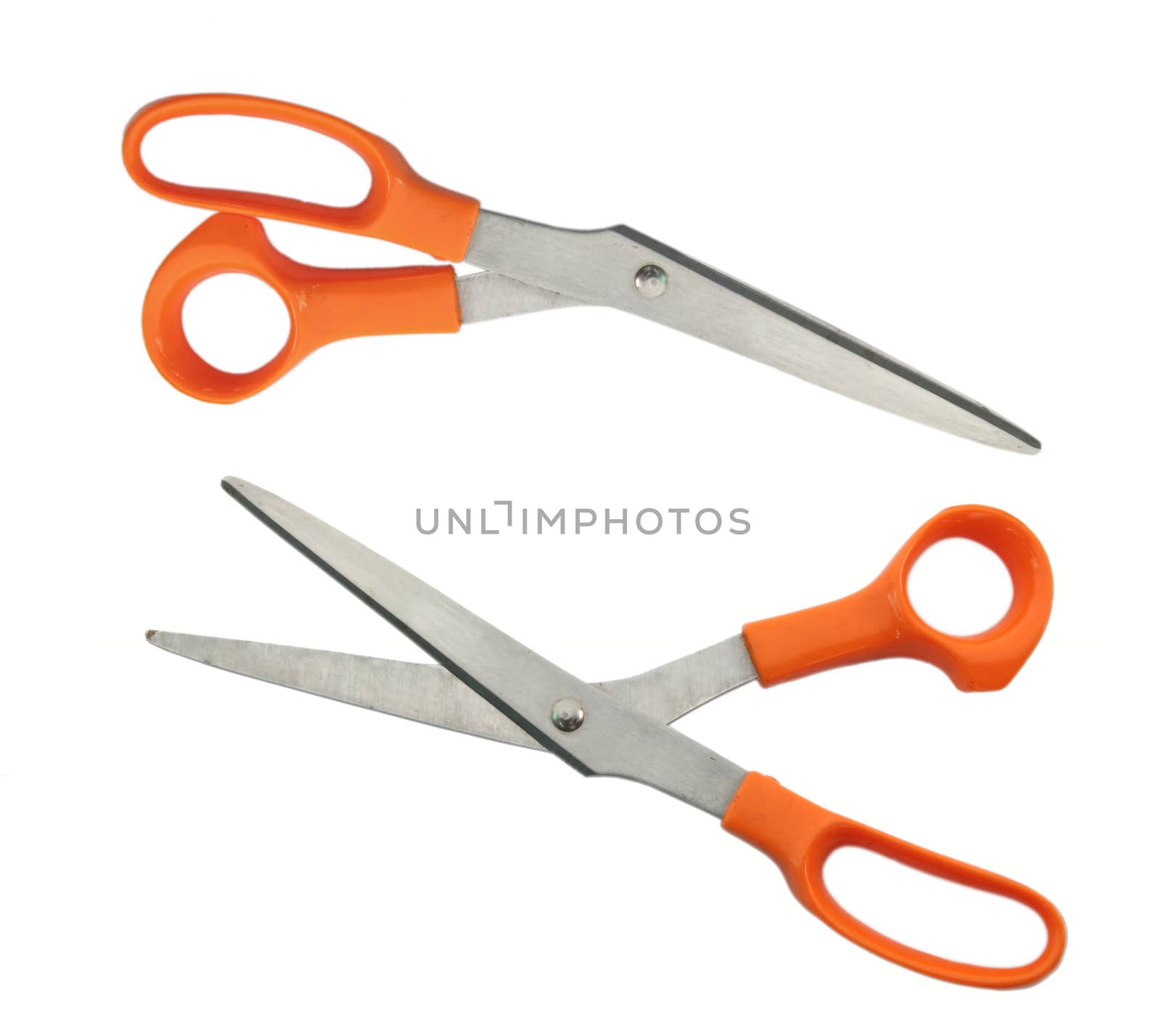 Red scissors isolated