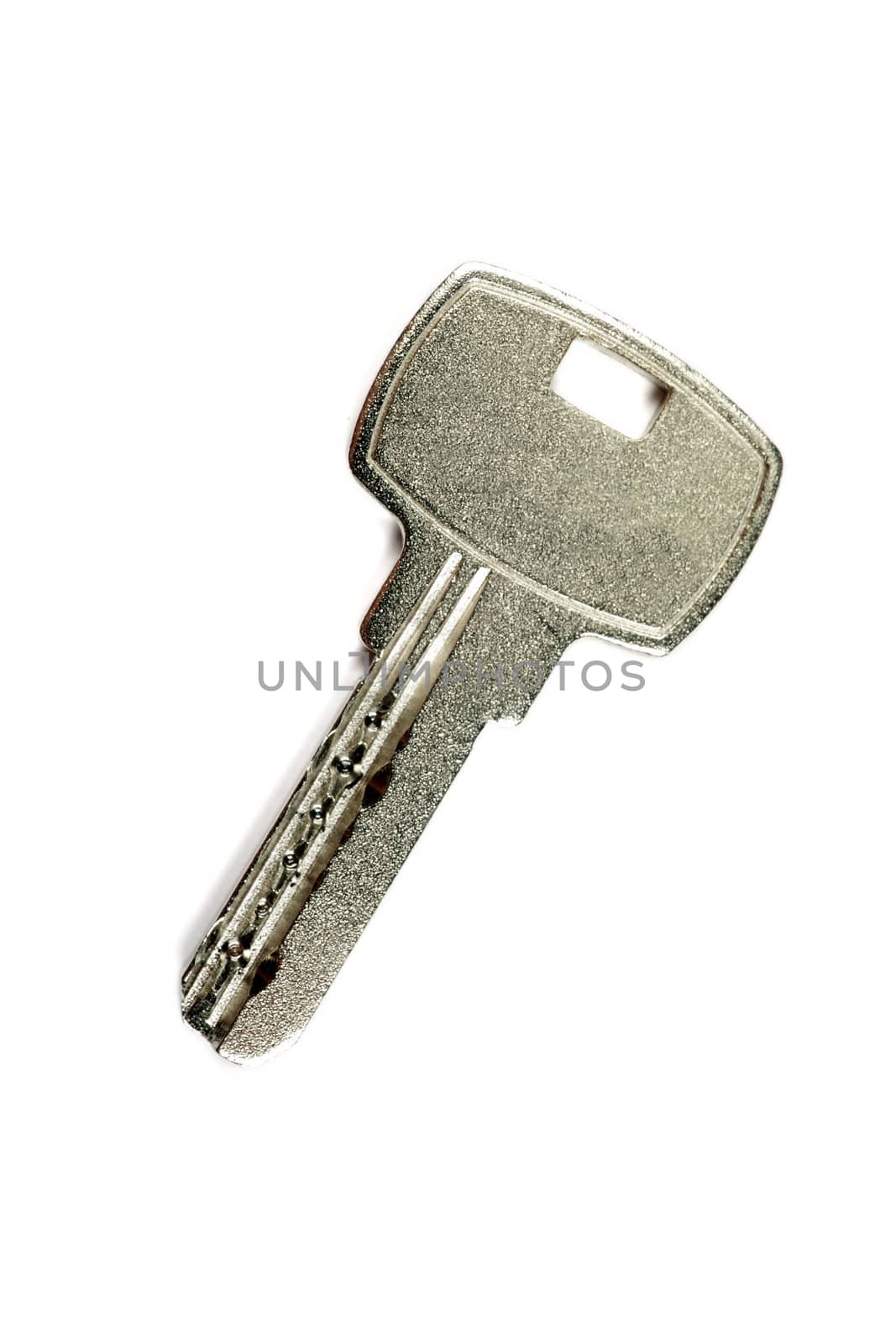 A modern key isolated on white background.