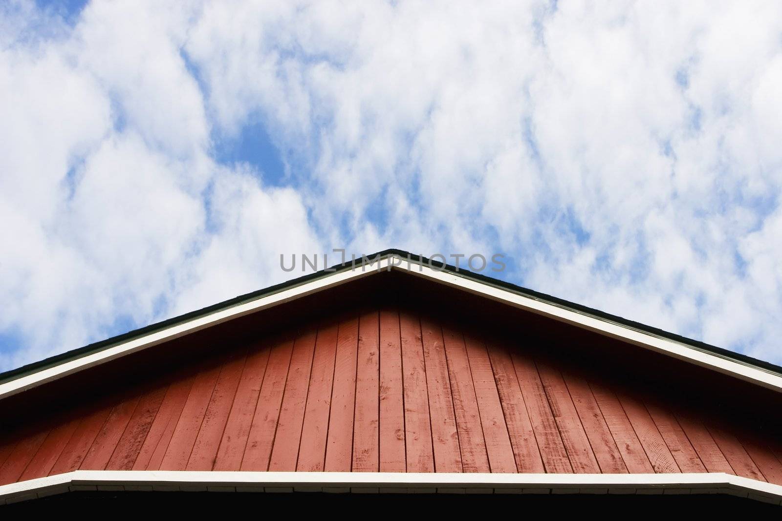 Red Roof and Sky by Creatista