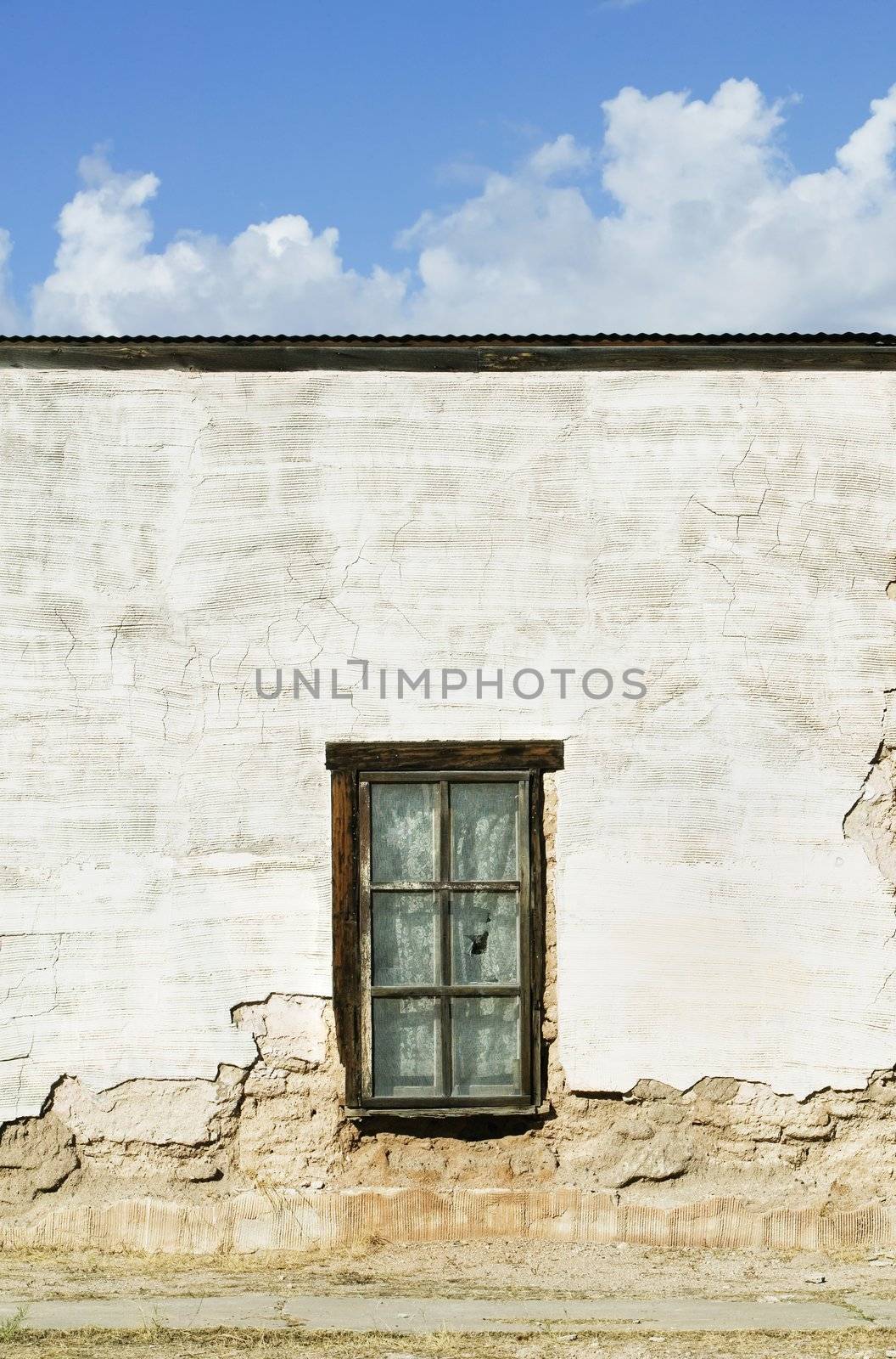 Window on an Abandoned Adobe Building by Creatista