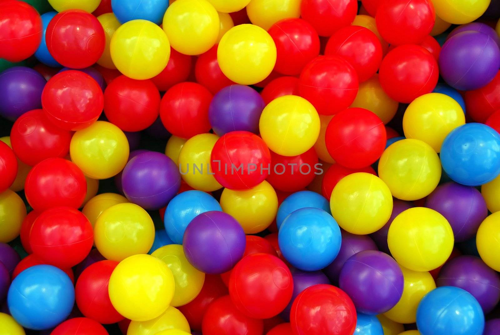 Background of colorful plastic balls at indoor playground