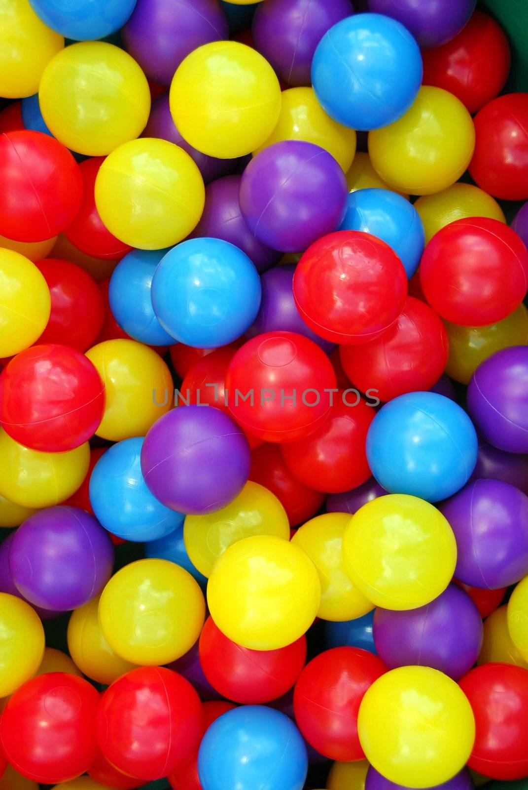 Background of colorful plastic balls at indoor playground