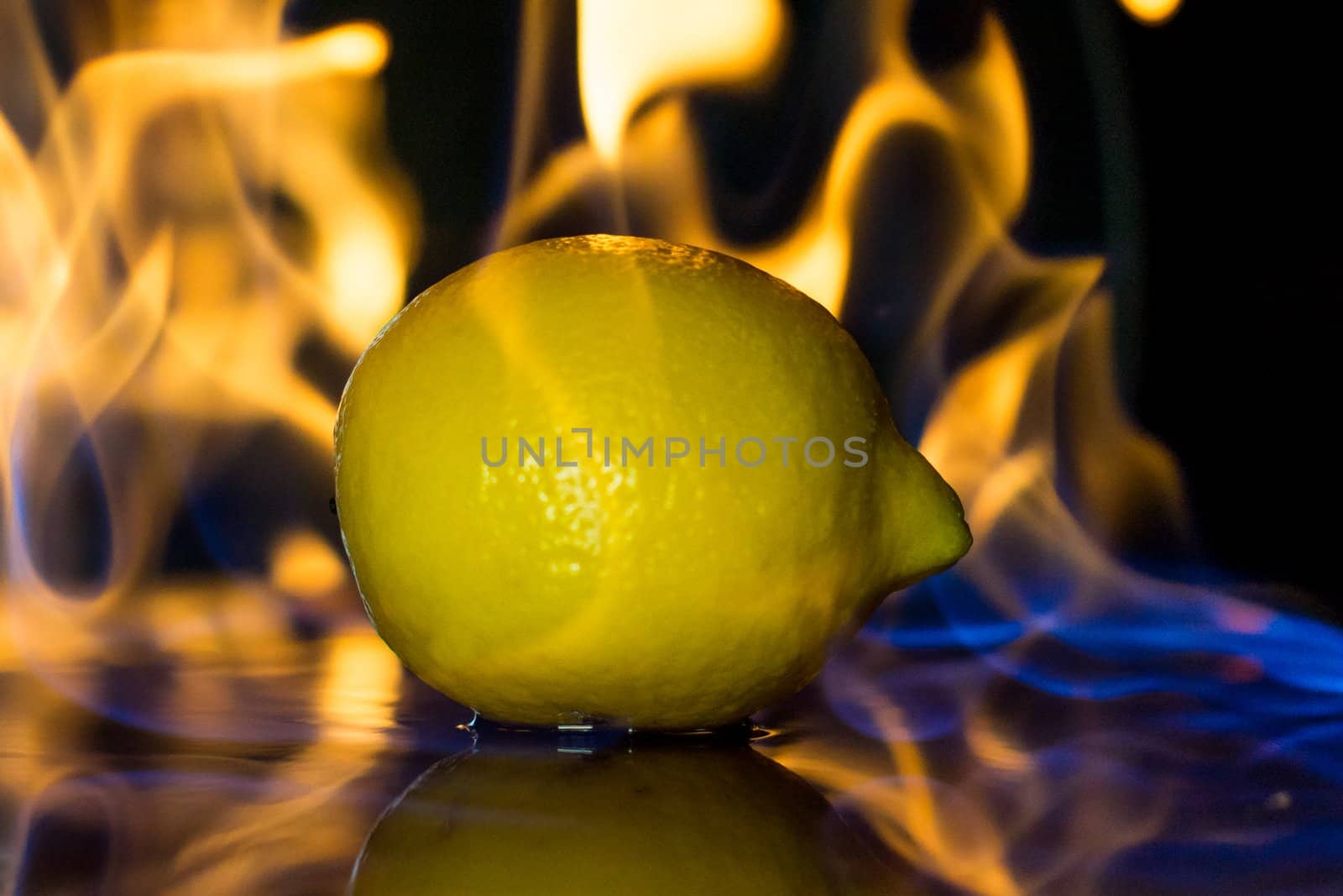 lemon in a flame of fire by natochka