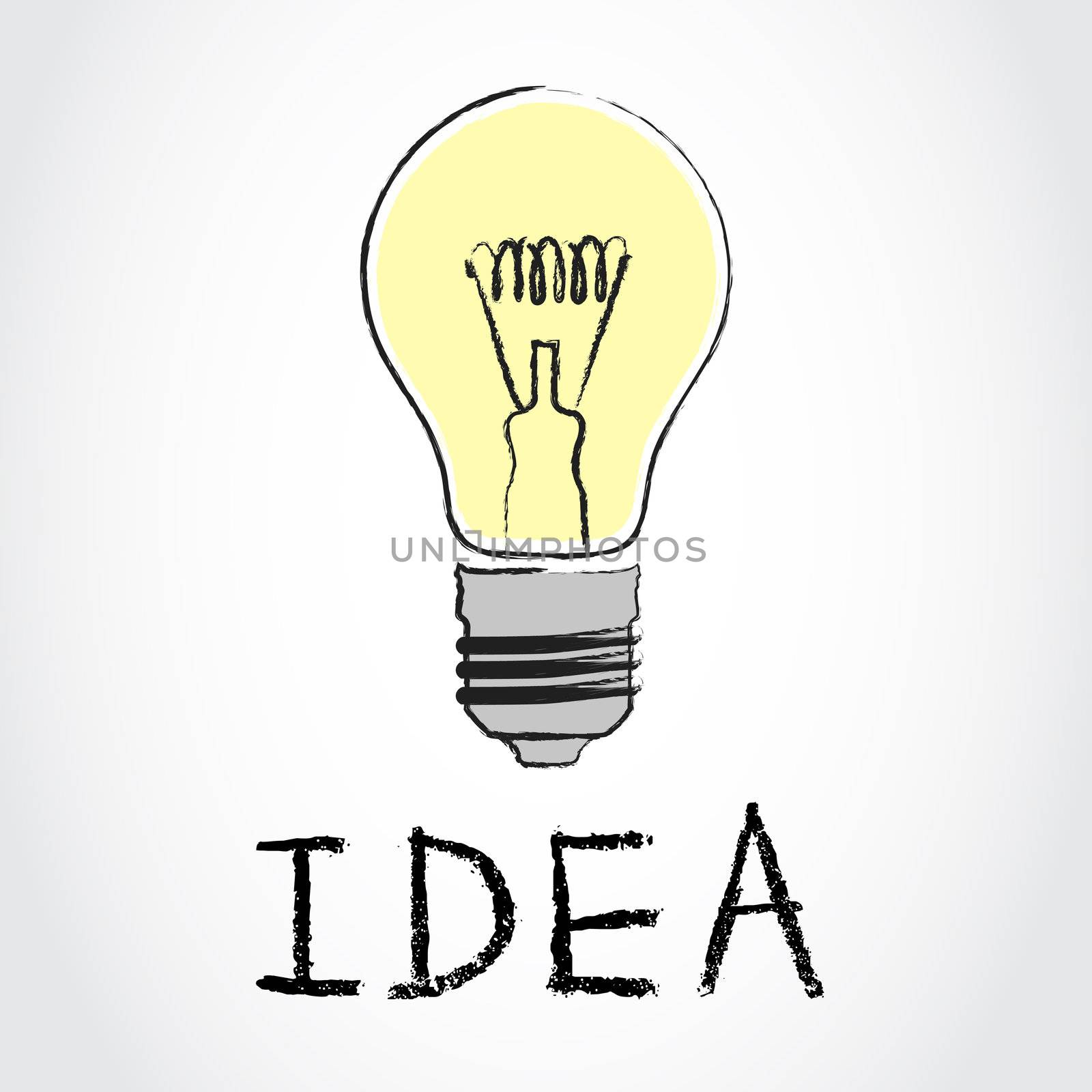 light bulb idea by marinini