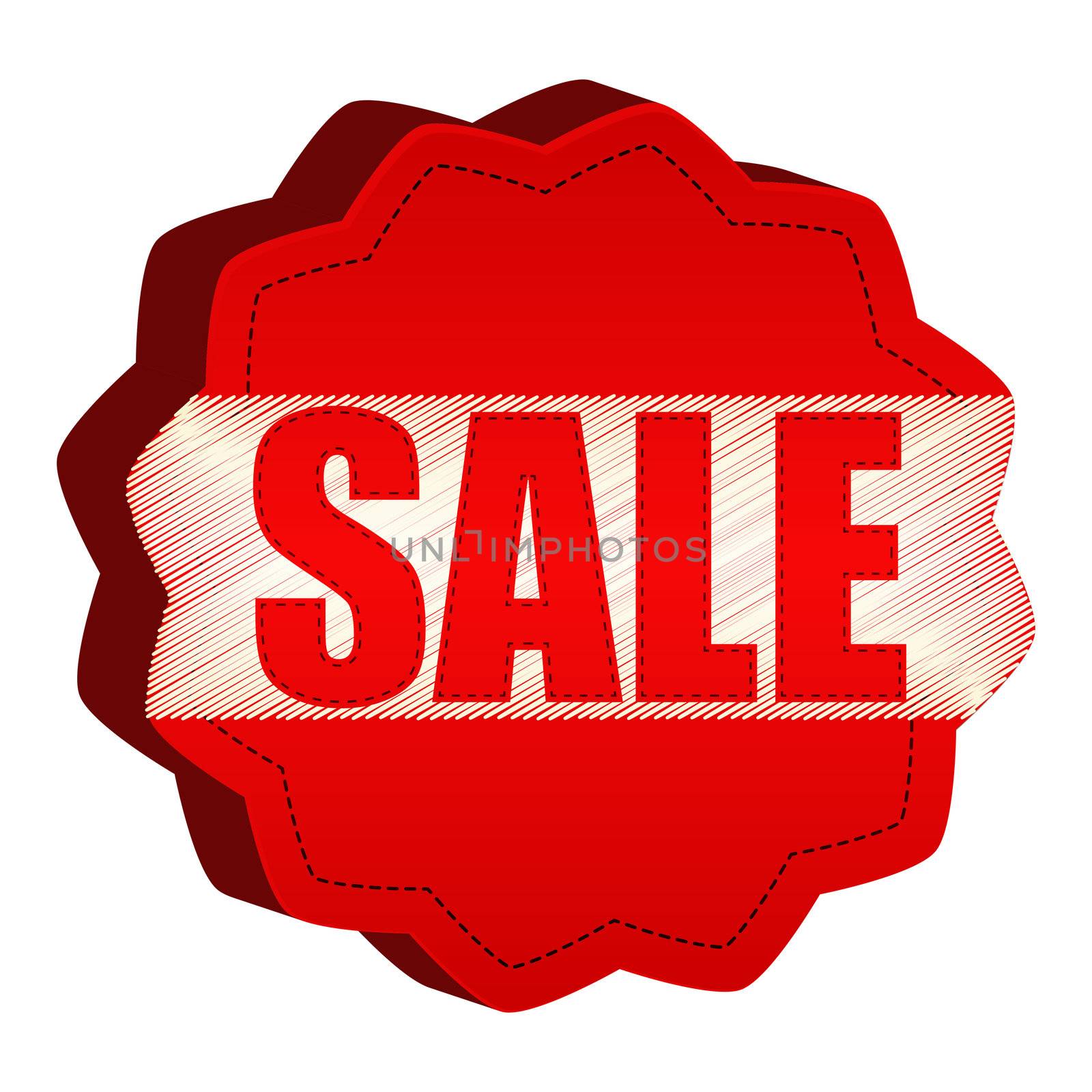 colorful sticker star like with text SALE
