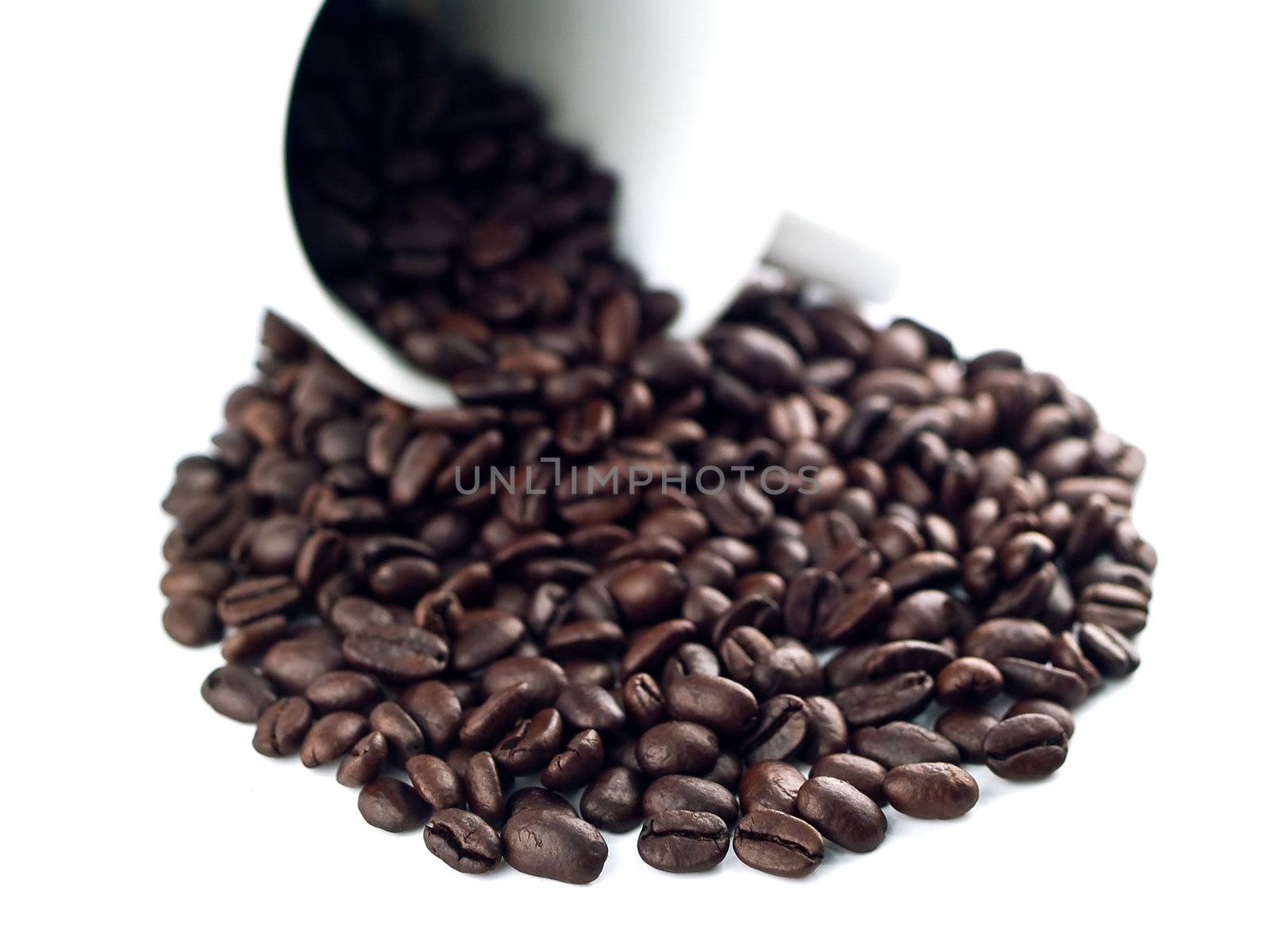Coffee Beans Spilled from Cup