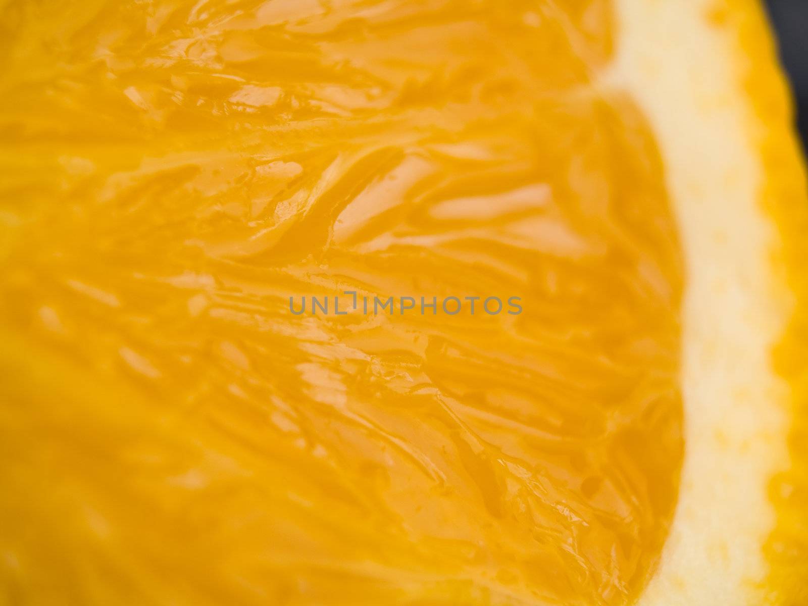 Closeup macro of the inside of an Orange