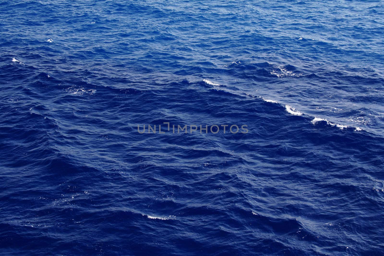 Dark blue sea water surface with ripple can use as background 