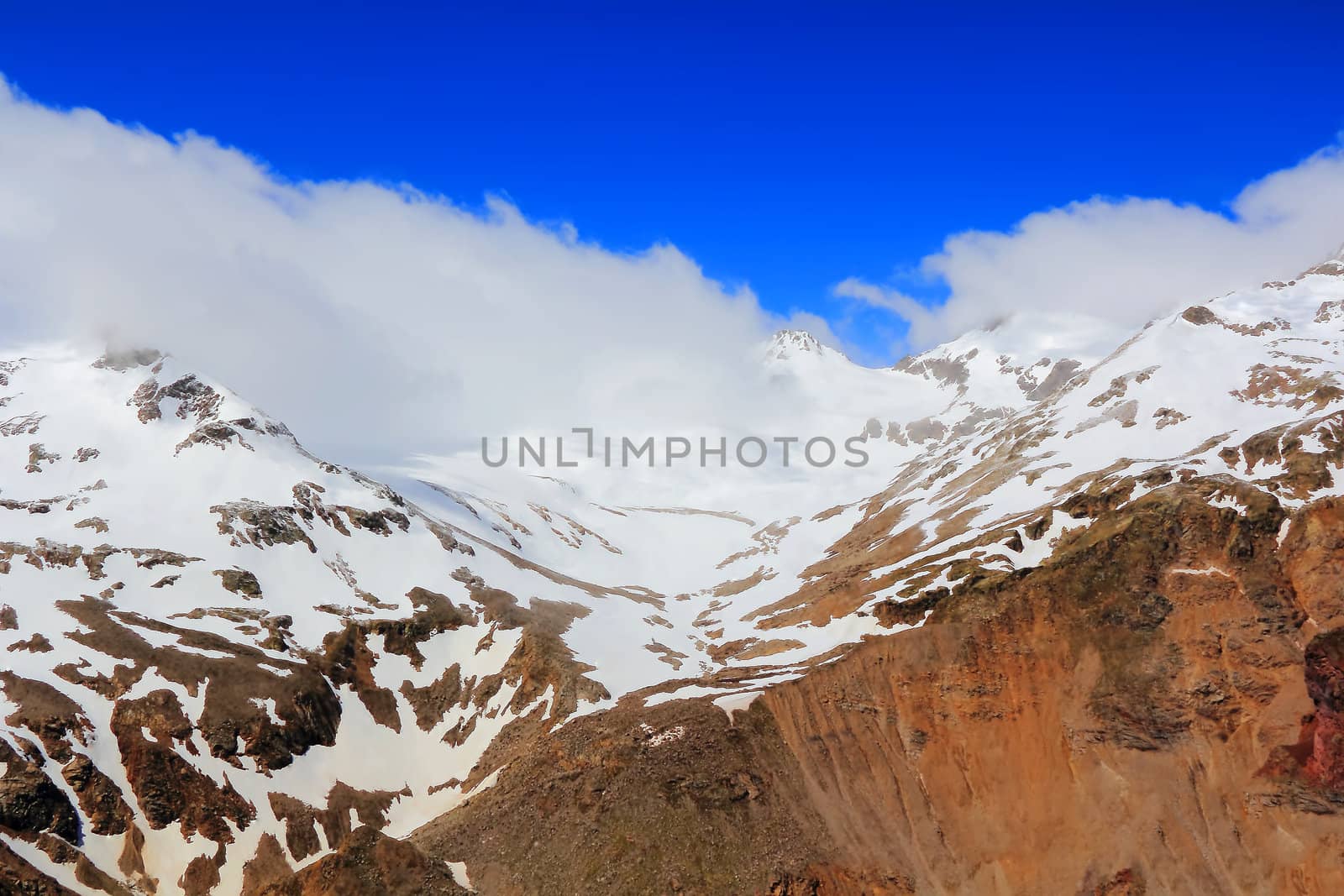 Image of beautiful landscape with Caucasus mountains