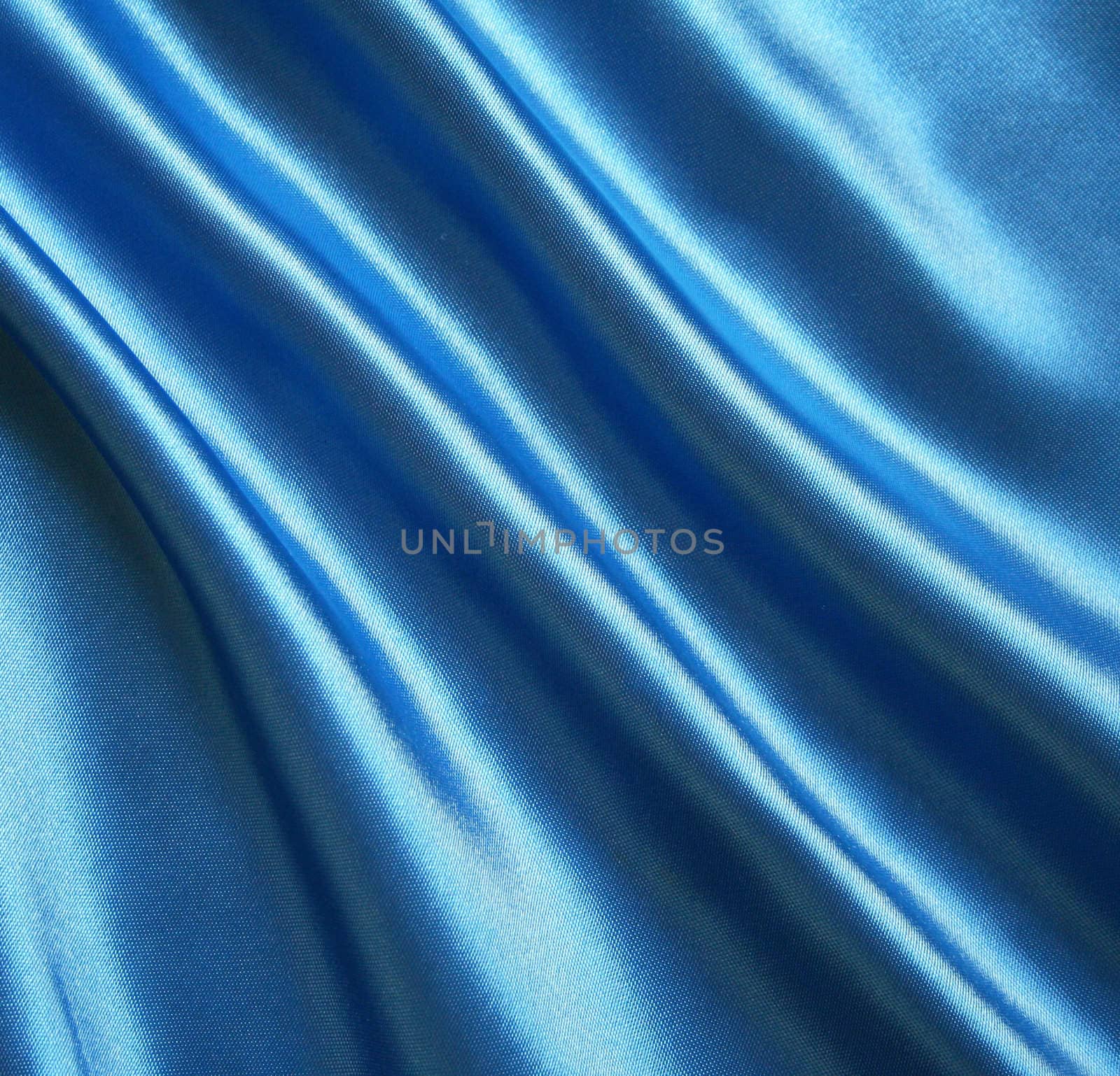 Smooth elegant blue silk can use as background 