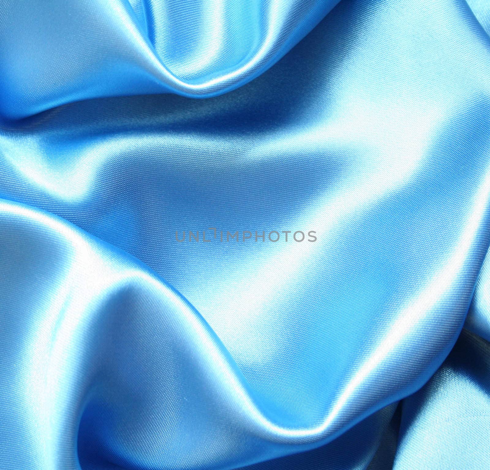 Smooth elegant blue silk can use as background