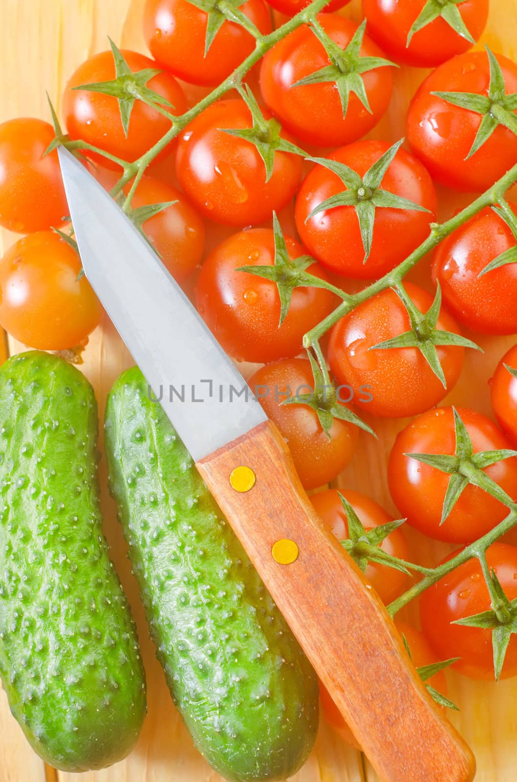 cucumber and tomato