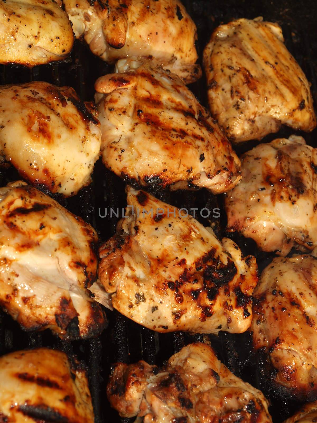 Fresh Grilled Chicken Cooking on the Barbecue